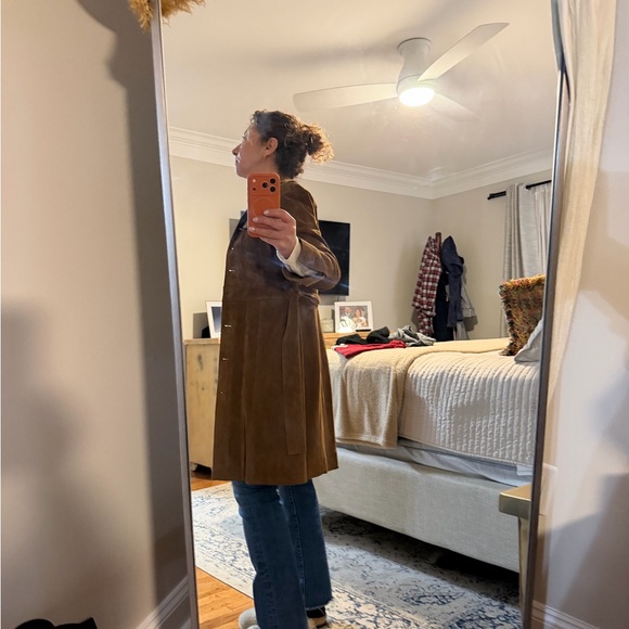 Banana Republic Tan Suede Trench Coat - Picture 7 of 11